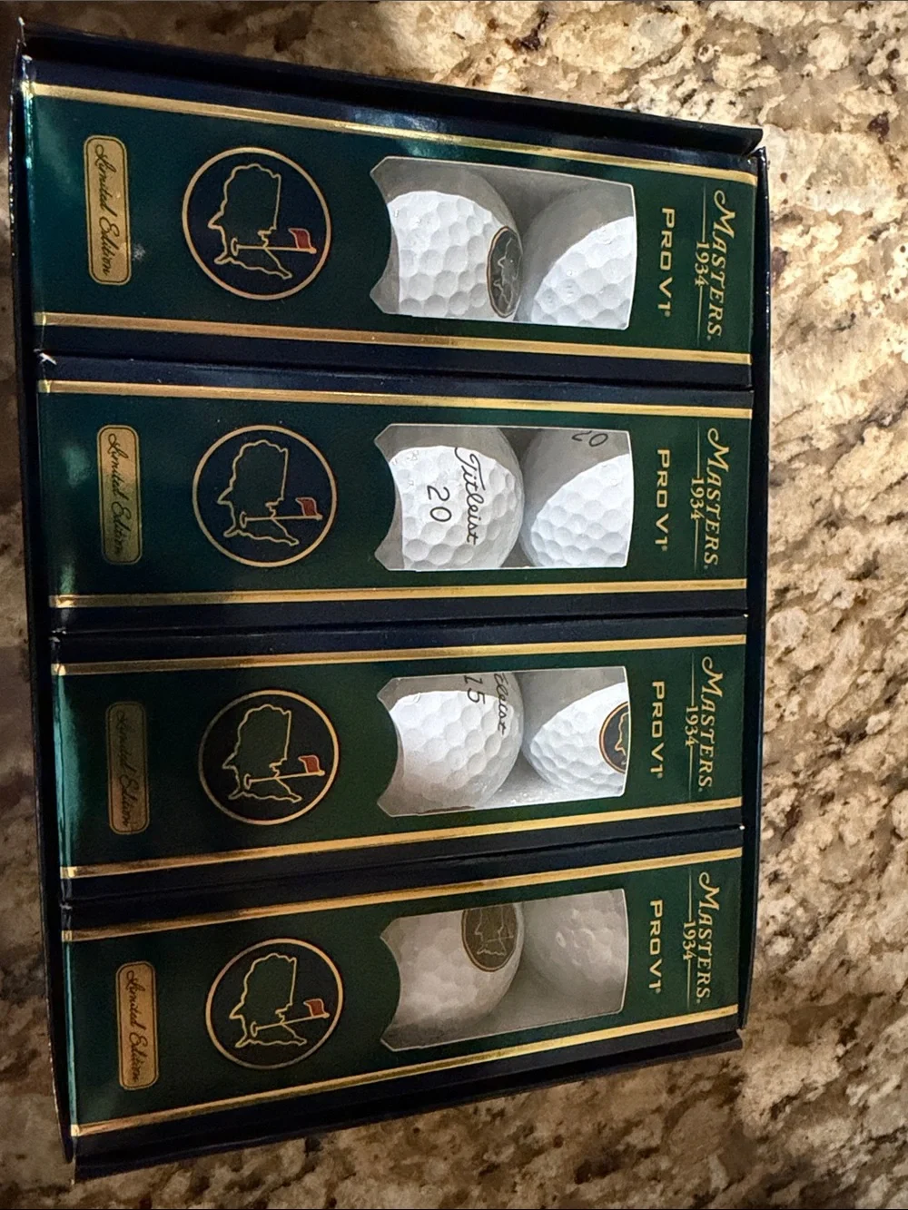 Masters 1934 Pro-V1 Dozen Golf Balls New - Original Sleeve never opened